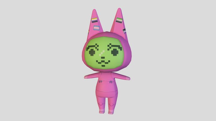 Animal Crossing original Cat villager design 3D Model