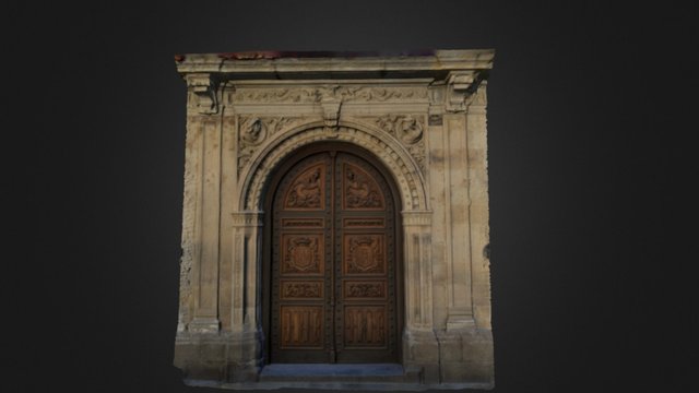 Puerta grabada Zamora 3D Model