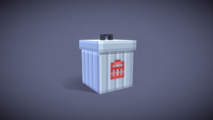 Minecraft trash can – Modello 3D gratuito STL