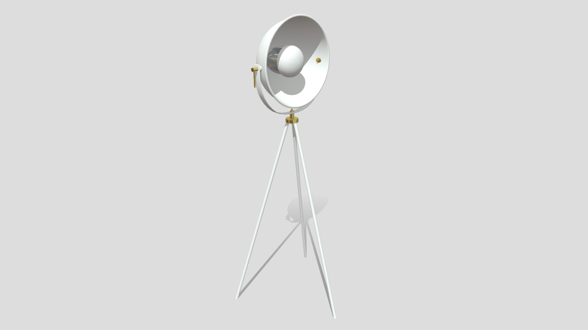 3D model Ohio Floor Lamp, Muted Grey and Brass - This is a 3D model of the Ohio Floor Lamp, Muted Grey and Brass. The 3D model is about diagram.