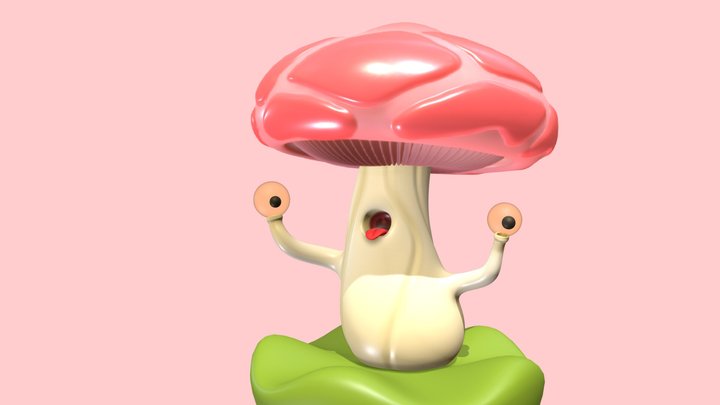 Living Mushroom 3D Model