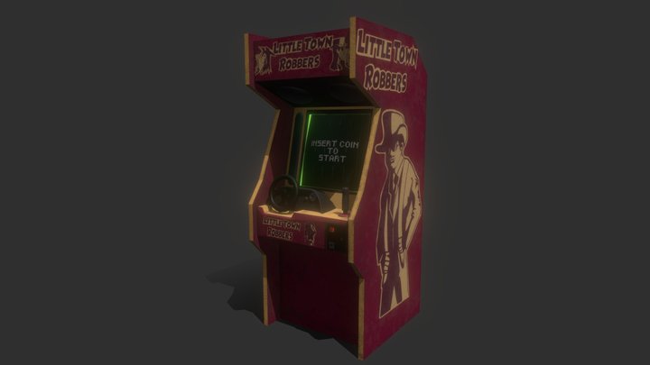 Little Town Robbers - Arcade Machine 3D Model