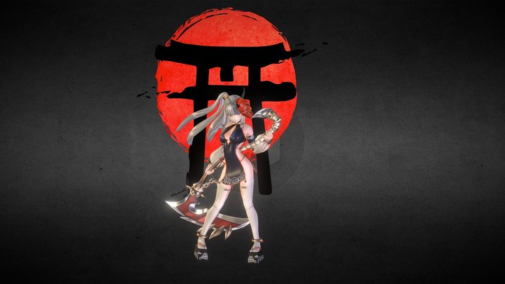 Kunoichi (Ninja Girl) 3D Model
