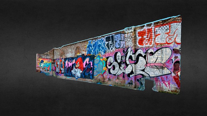 Glasgow Speirs Wharf Graffiti 1 3D Model