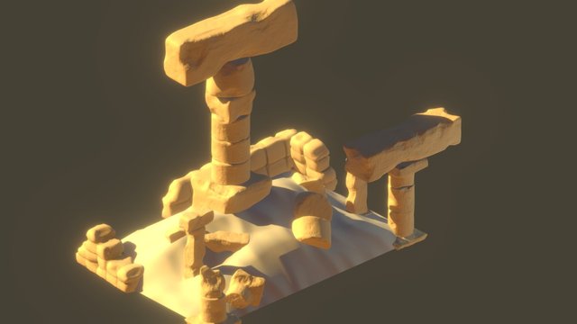 Sand Ruins 3D Model