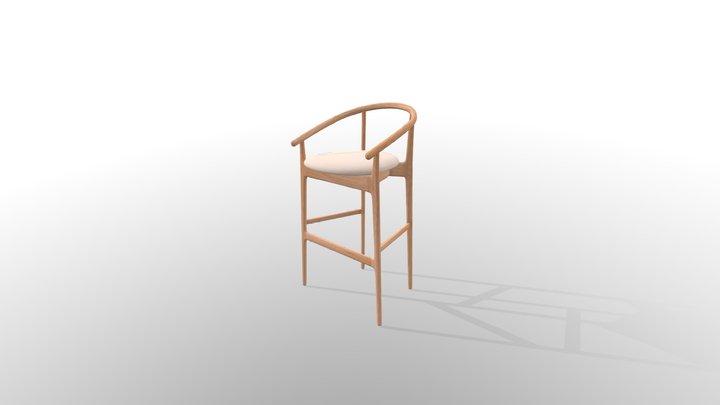 Snooz simple bar chair 3D Model