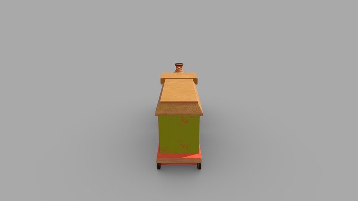 Old train toy 3D Model