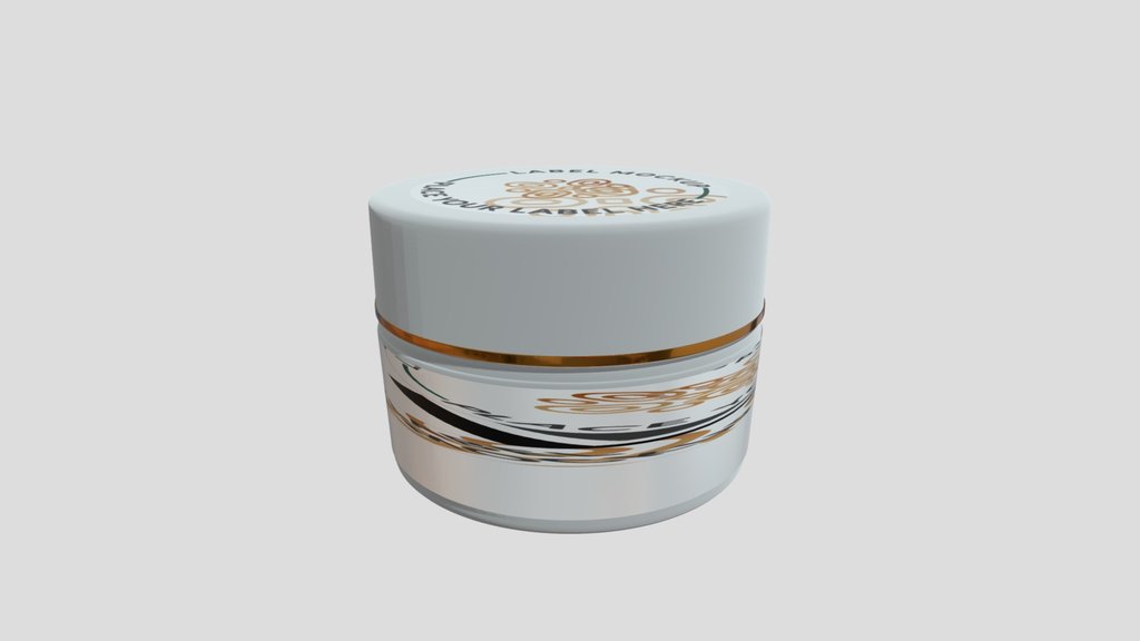 Glass Cream Jar 01