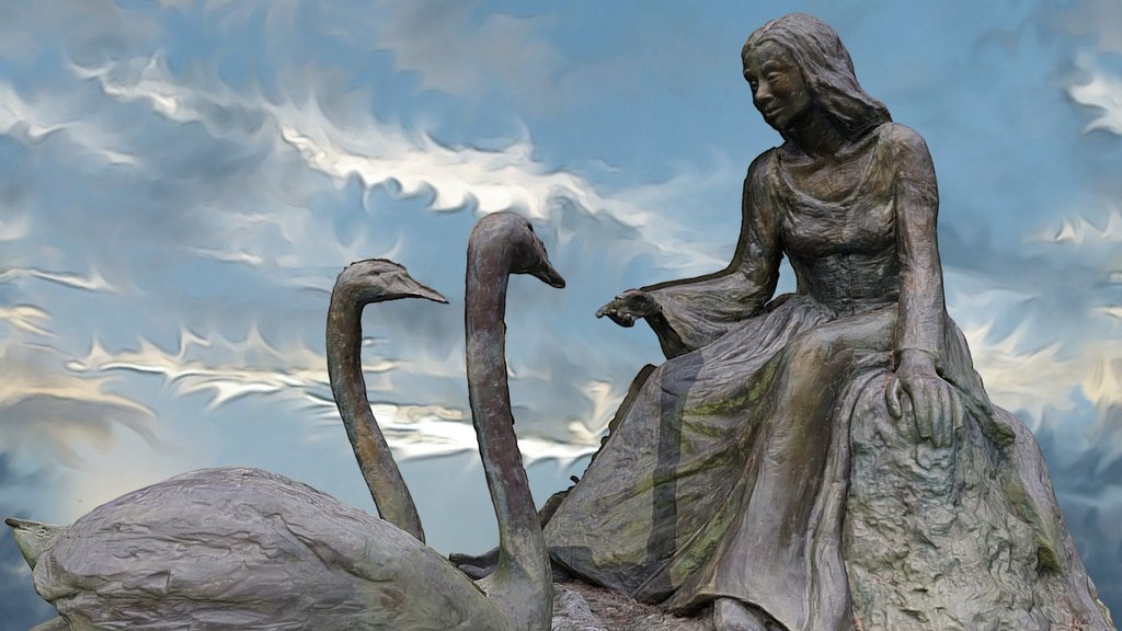Maiden with Swans by Eunice Goodman