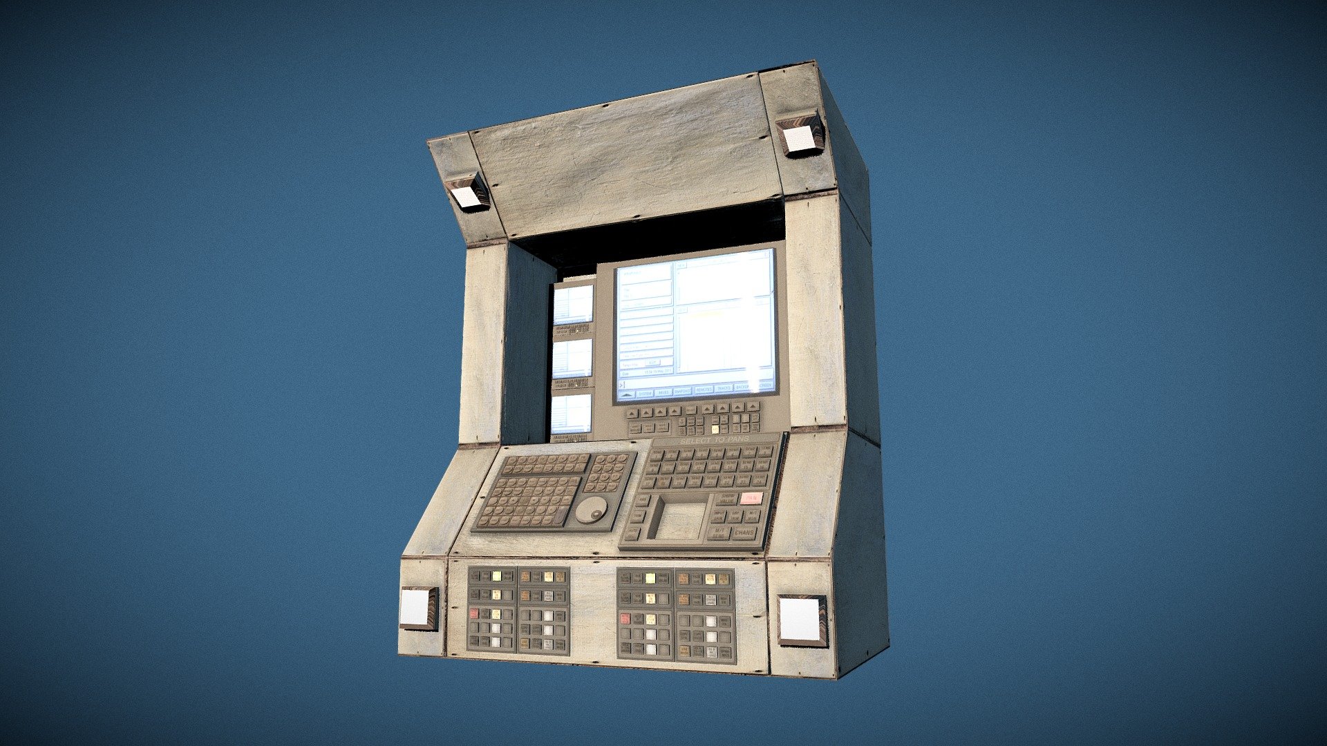 Computer Terminal - 3D model by BehrtronStudios [7a4e5d2] - Sketchfab