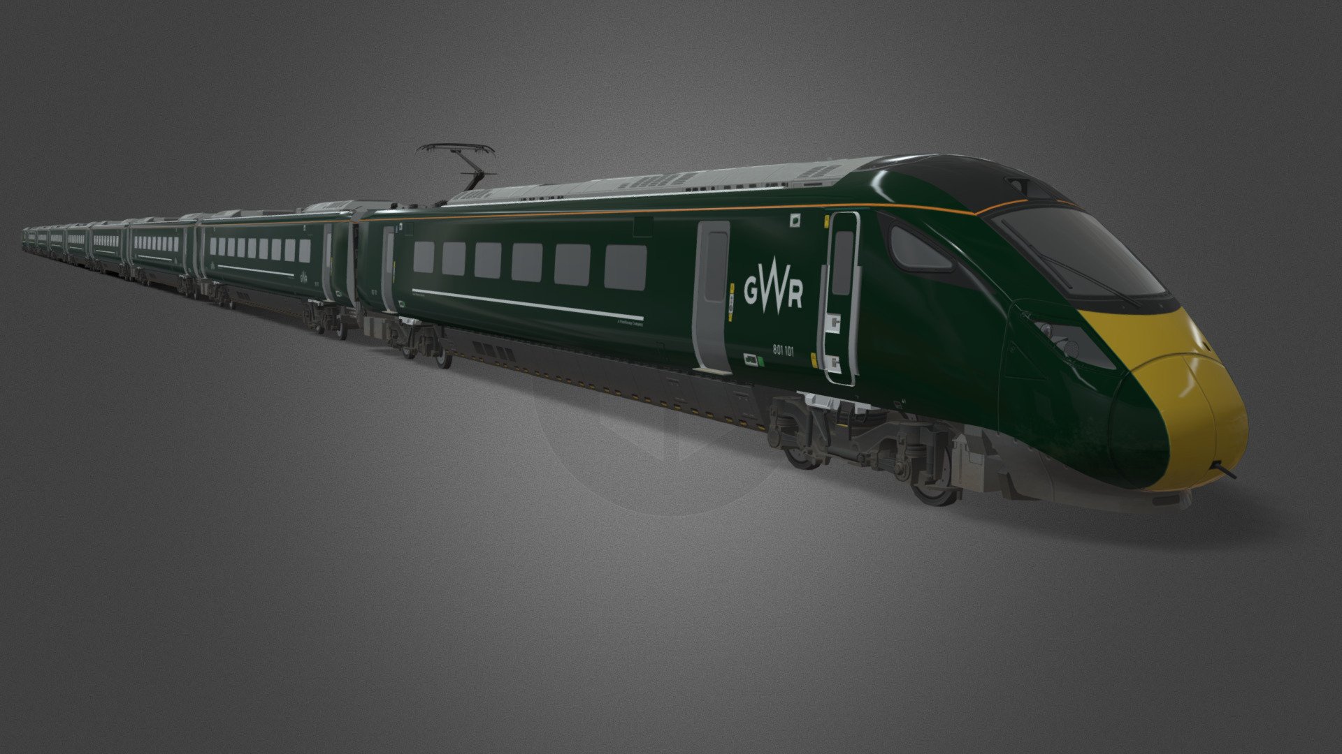 British Rail Class 800 - GWR Livery - Buy Royalty Free 3D model by 