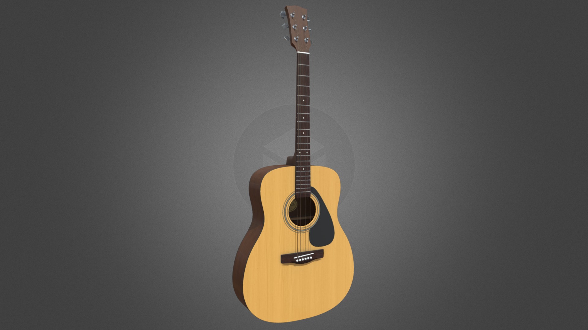 3D model Acoustic Guitar Lowpoly