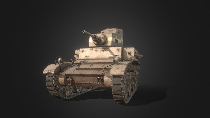 M2 Light Tank 3D Model