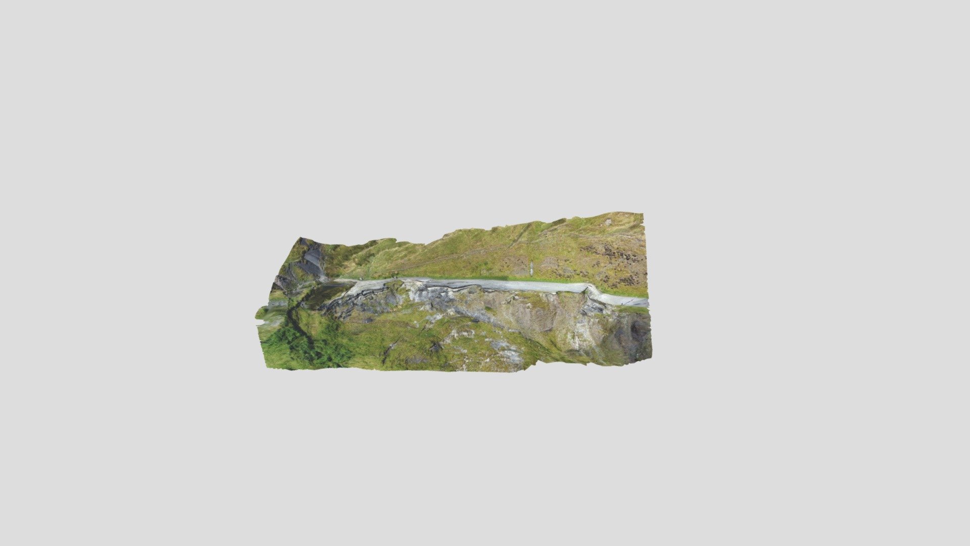Mam Tor - landslide - upper road — Sketchfab embed 3D viewer