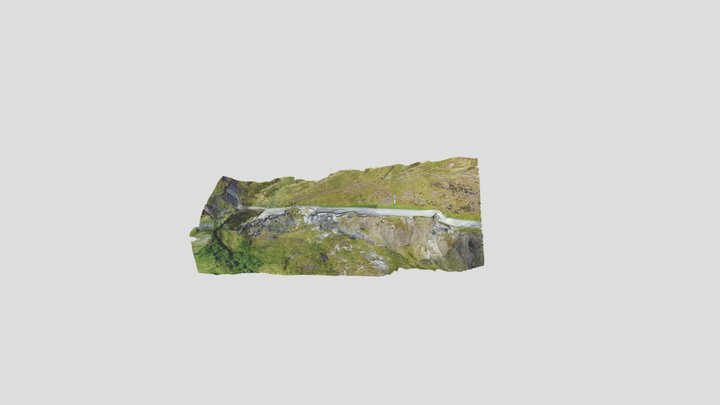 Mam Tor - landslide - upper road 3D Model