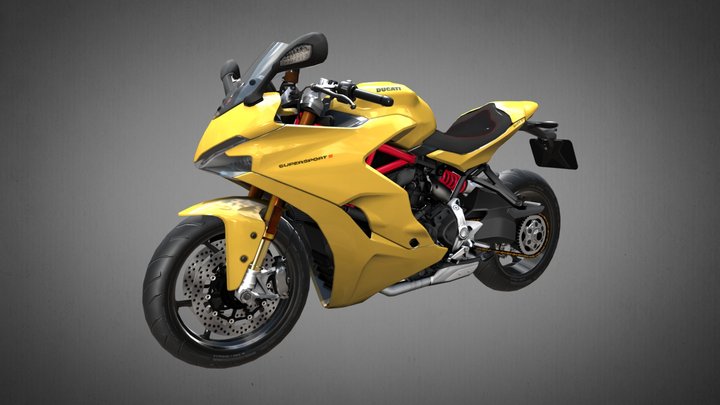 Ducati Super Sport S , Simple low res model 3D Model