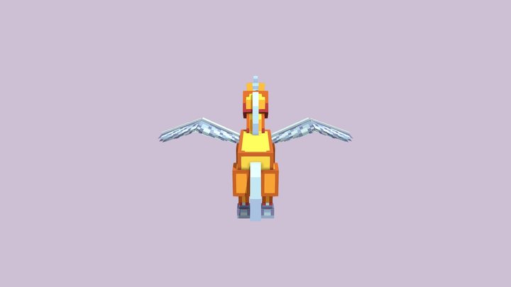 Golden Unicorn 3D Model
