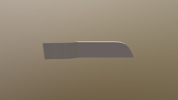 Low-Poly Knife 3D Model