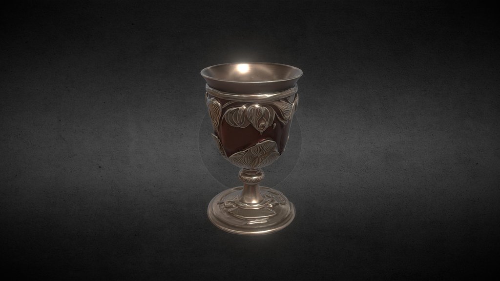 Ornate+glass+goblet+3d+model
