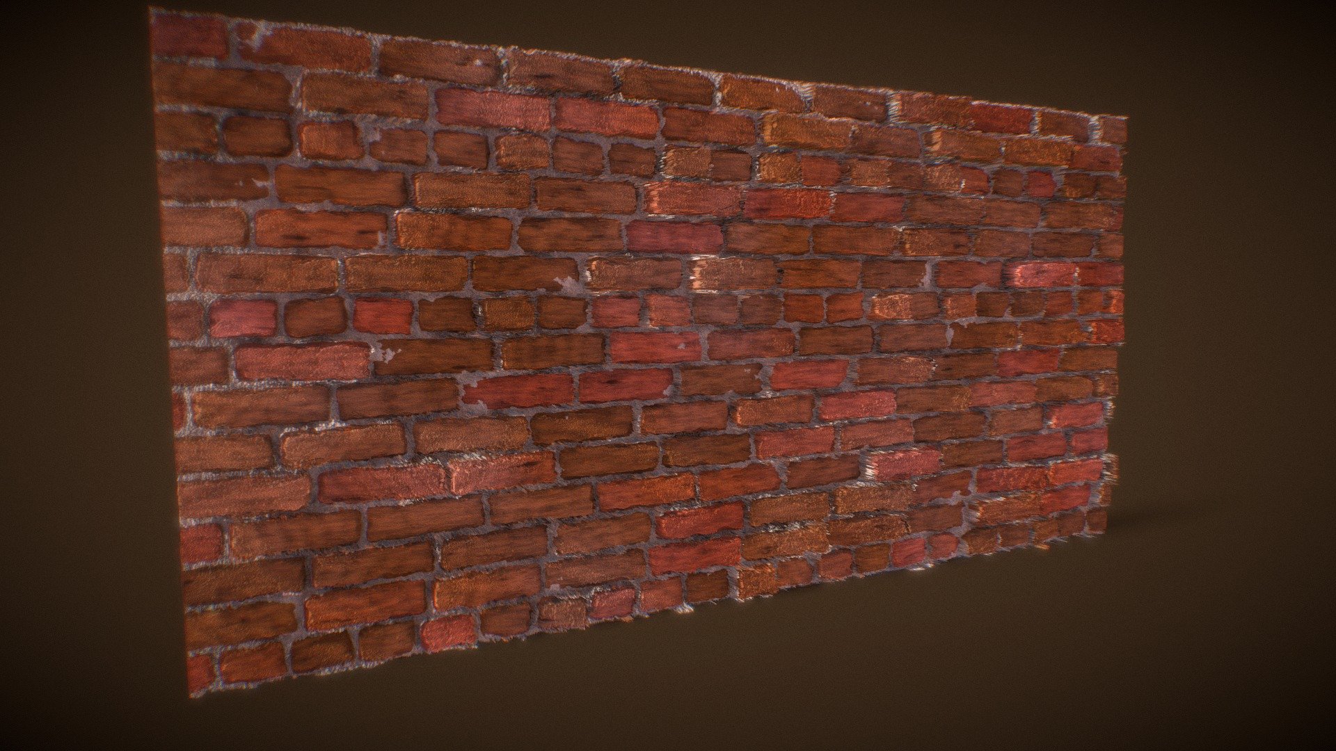 Baked Procedural Brick — Sketchfab embed 3D viewer