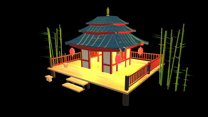 Asian house 3D Model