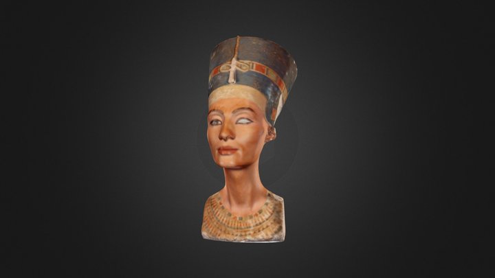 Lo-Rez Nefertiti w/Lo-Rez Texture 3d4aw18 3D Model