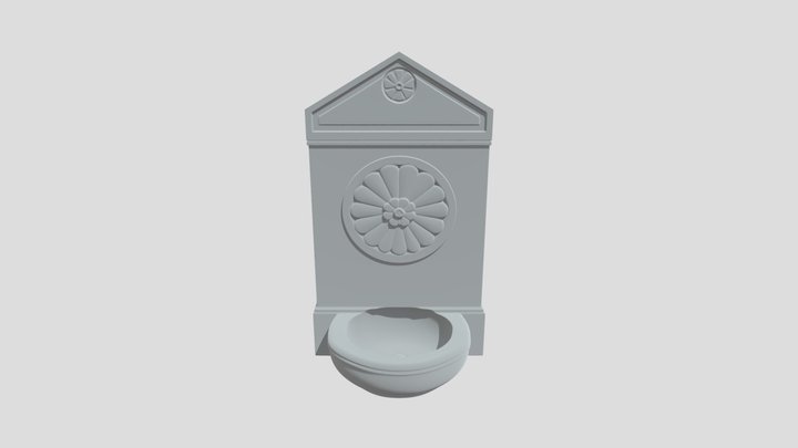 Rosette Stone Fountain 1 3D Model