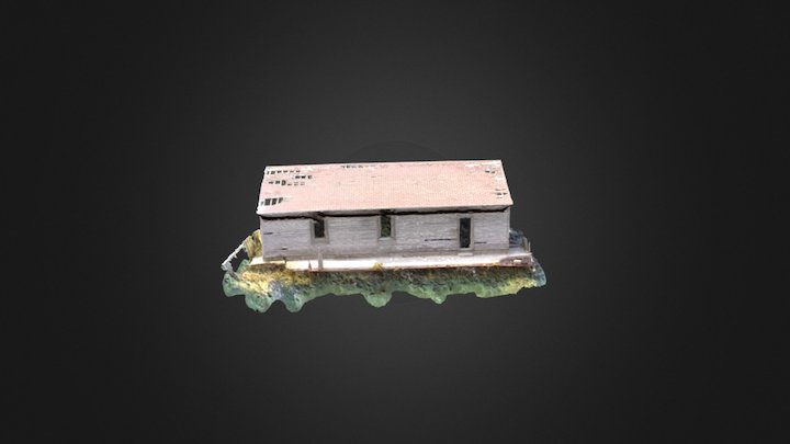 Thunder Bay Island USCG Boat House 3D Model