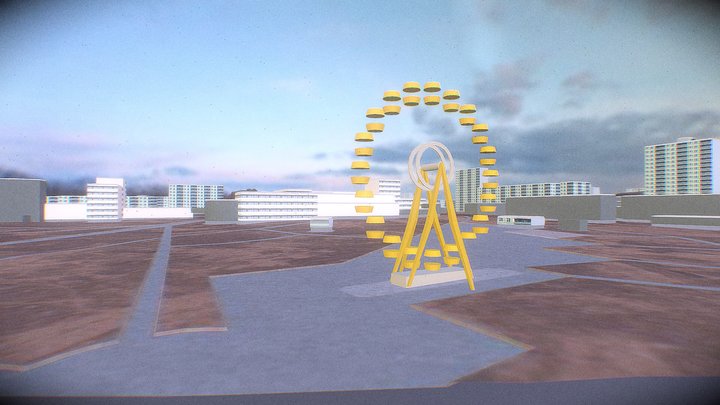 Pripyat city 1986 [retrowave] 3D Model