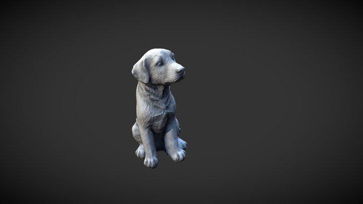 Good Boy - Dog Statue 3D Model
