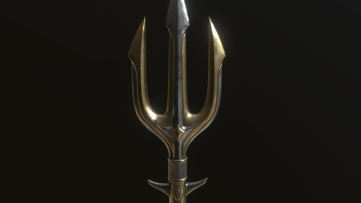 Trident - Game Weapon 3D Model