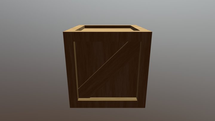 Wooden Crate Large 3D Model