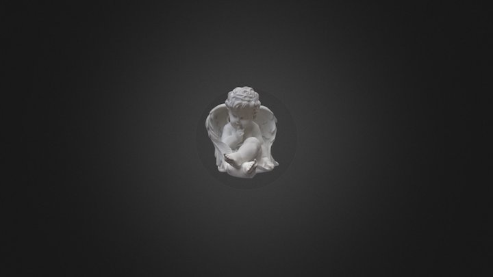 Model of Angel Stone Figurine 3D Model