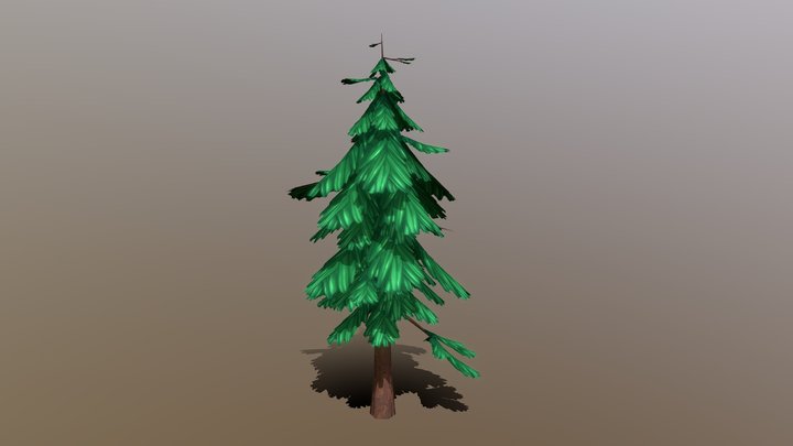 Stylized Pine Tree - Free PBR Game Asset 3D Model