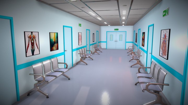 Hospital Corridor 3D Model