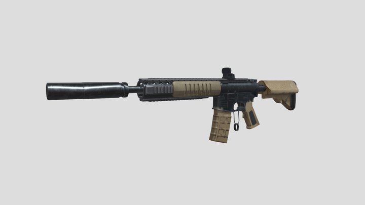 M4A1 - Modern Warfare 2019 3D Model