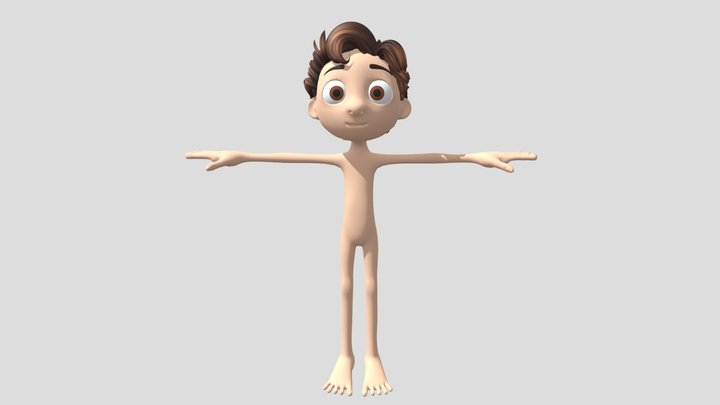 Luca_PersonajeCartoon_Retopology_1Subdivision 3D Model