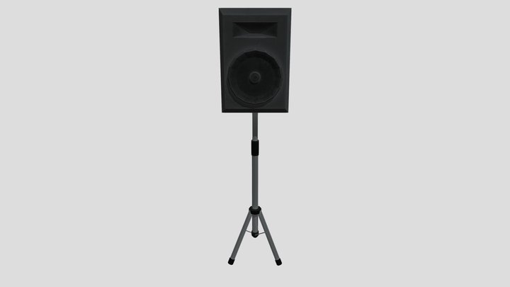 Speaker on Tripod 3D Model