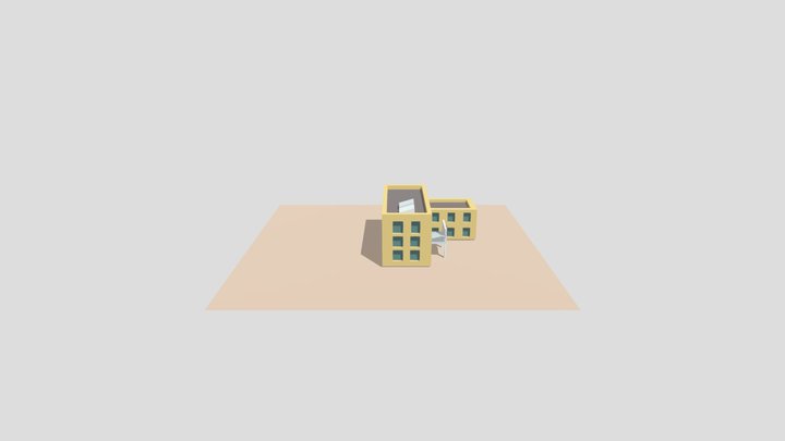 Hospital Low Poly 3D Model