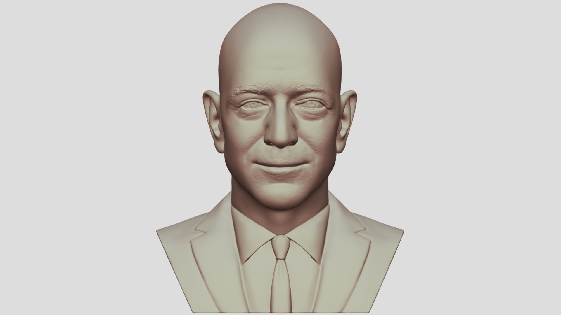 3D model Jeff Bezos bust for 3D printing - This is a 3D model of the Jeff Bezos bust for 3D printing. The 3D model is about a man with a large forehead.