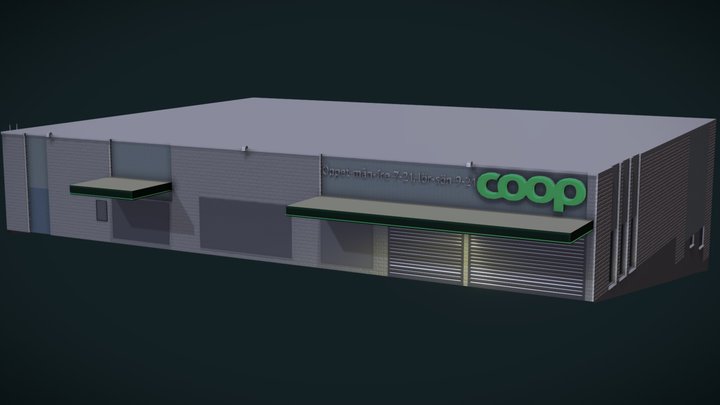 Coop - Grocery store 3D Model