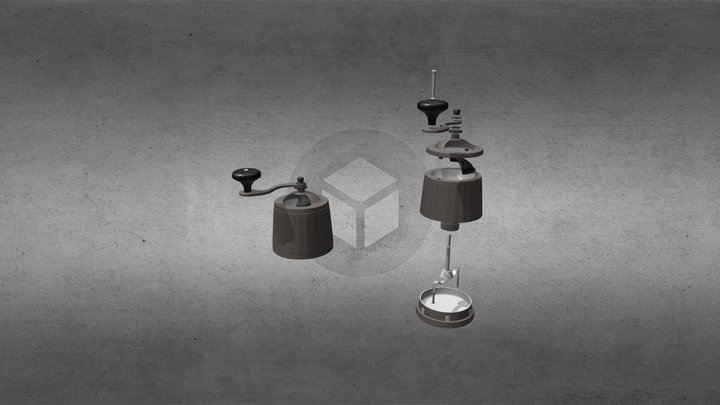 Home Work 7. Coffee grinder anatomy 3D Model