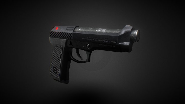 9mm Pistol Beretta 3D Model
