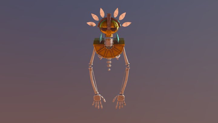Aztec Skeleton 3D Model