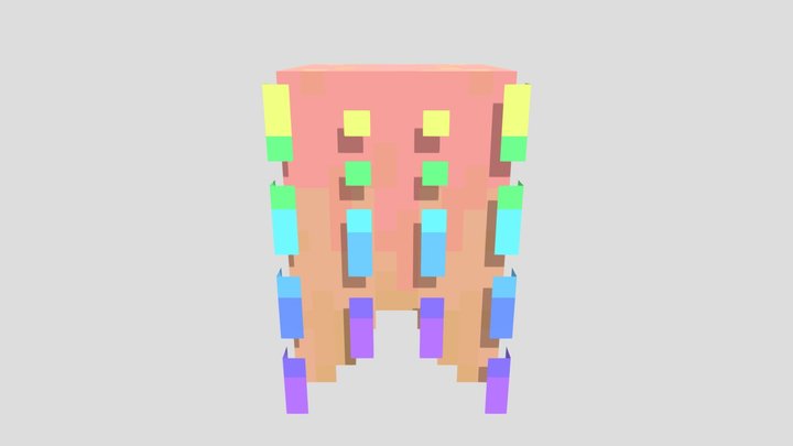 red comb jelly from Alexs mobs 3D Model