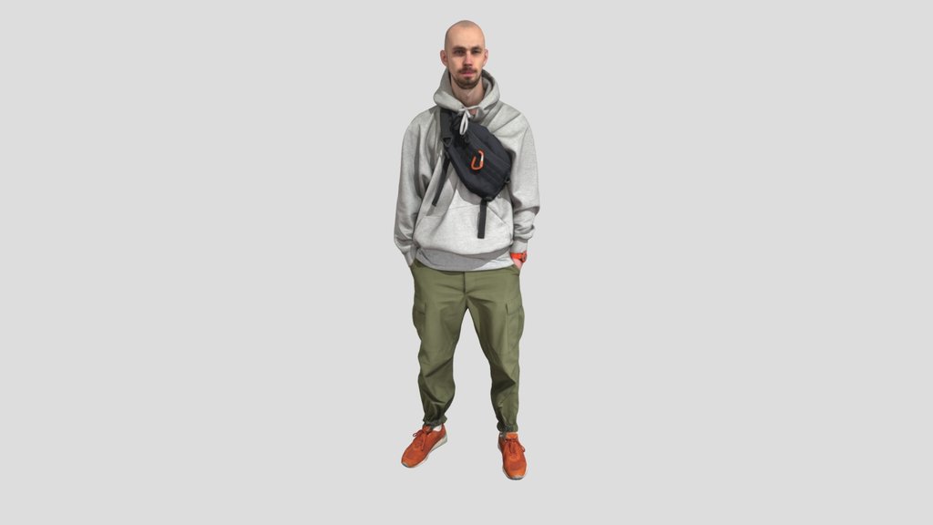 Young Bald Tall Man