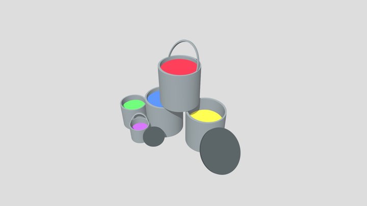 Tone Tunes Paint Bucket 3D Model