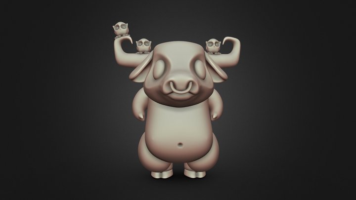 Angry bull 3D Model