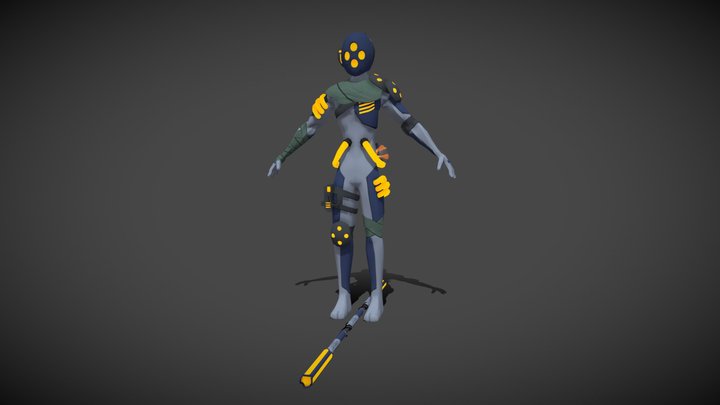 Raw Metal: Aren Archer 3D Model