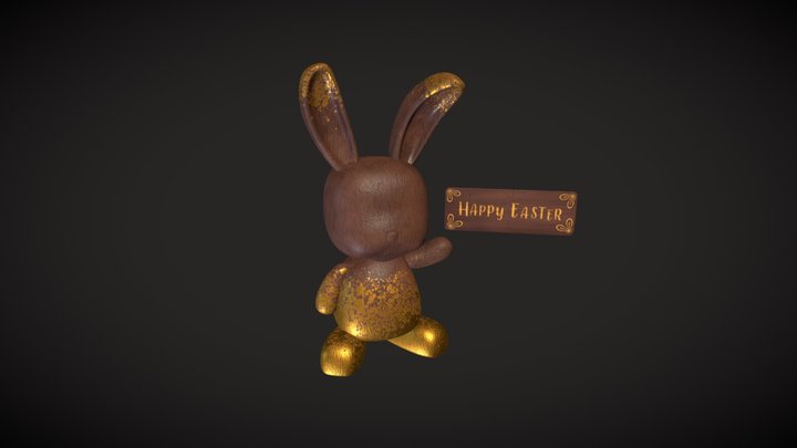Chocolate Easter Bunny 3D Model